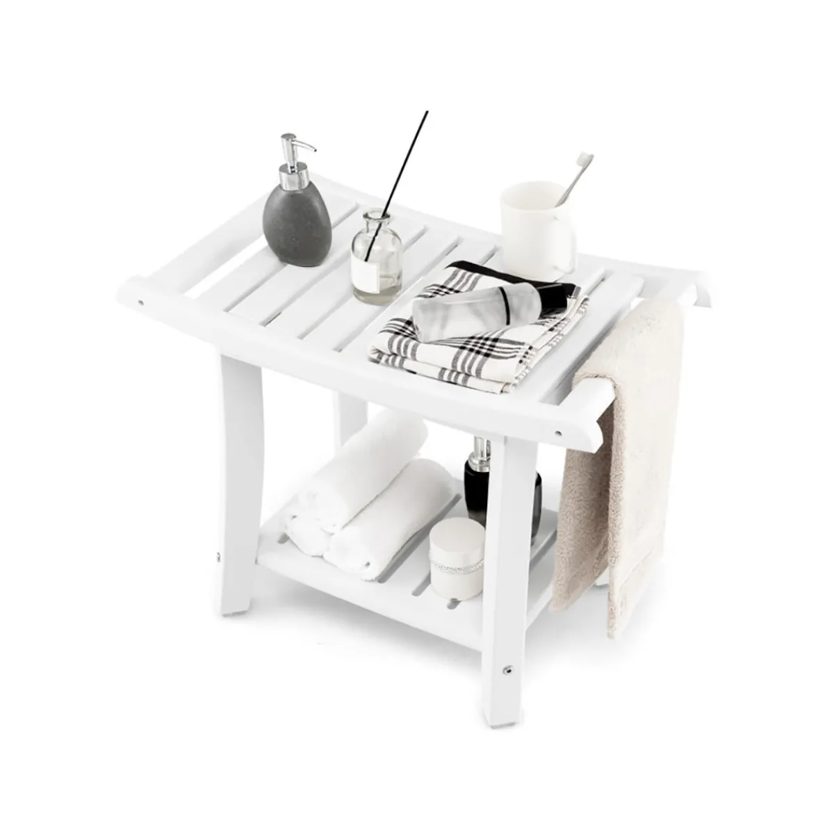 Sharper Image 2-Tier Bathroom Shower Bench