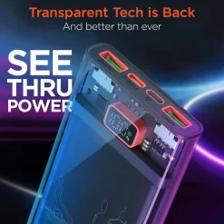 Sharper Image Transparent Fast Charge Power Bank