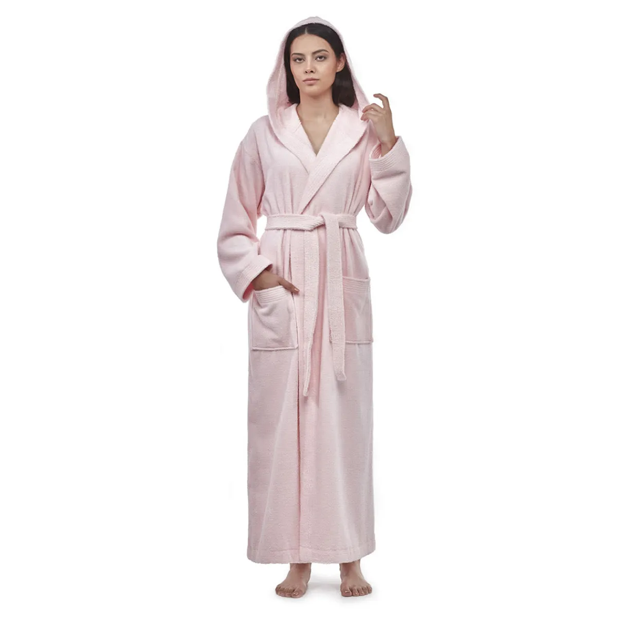Conair (Personal Care Division) Turkish Cotton Ankle Length Hooded Bathrobe