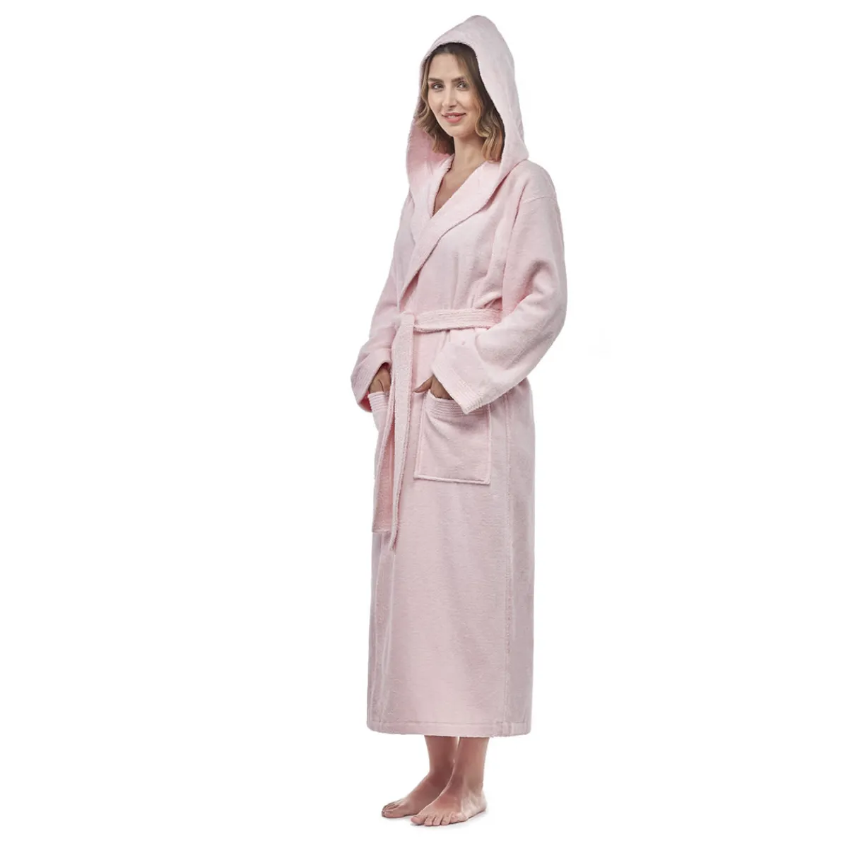 Conair (Personal Care Division) Turkish Cotton Mid-Calf Length Hooded Bathrobe