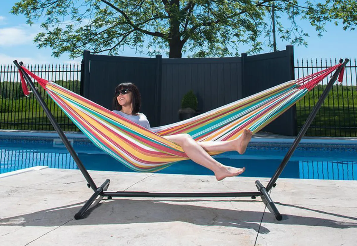 Vivere Ltd. Two-Person 9-Ft. Hammock and Stand