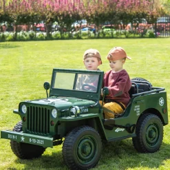Kids DTI Direct Inc 24V Military Willy Jeep Ride-On