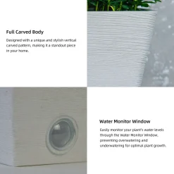 EP DESIGN LAB Wall Hanging Self-Watering Pot System for Indoor Plants (Set of 3)