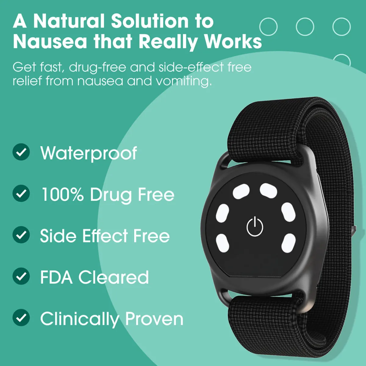 ReliefBand Medical Technologies Waterproof Anti-Nausea Sports Wristband
