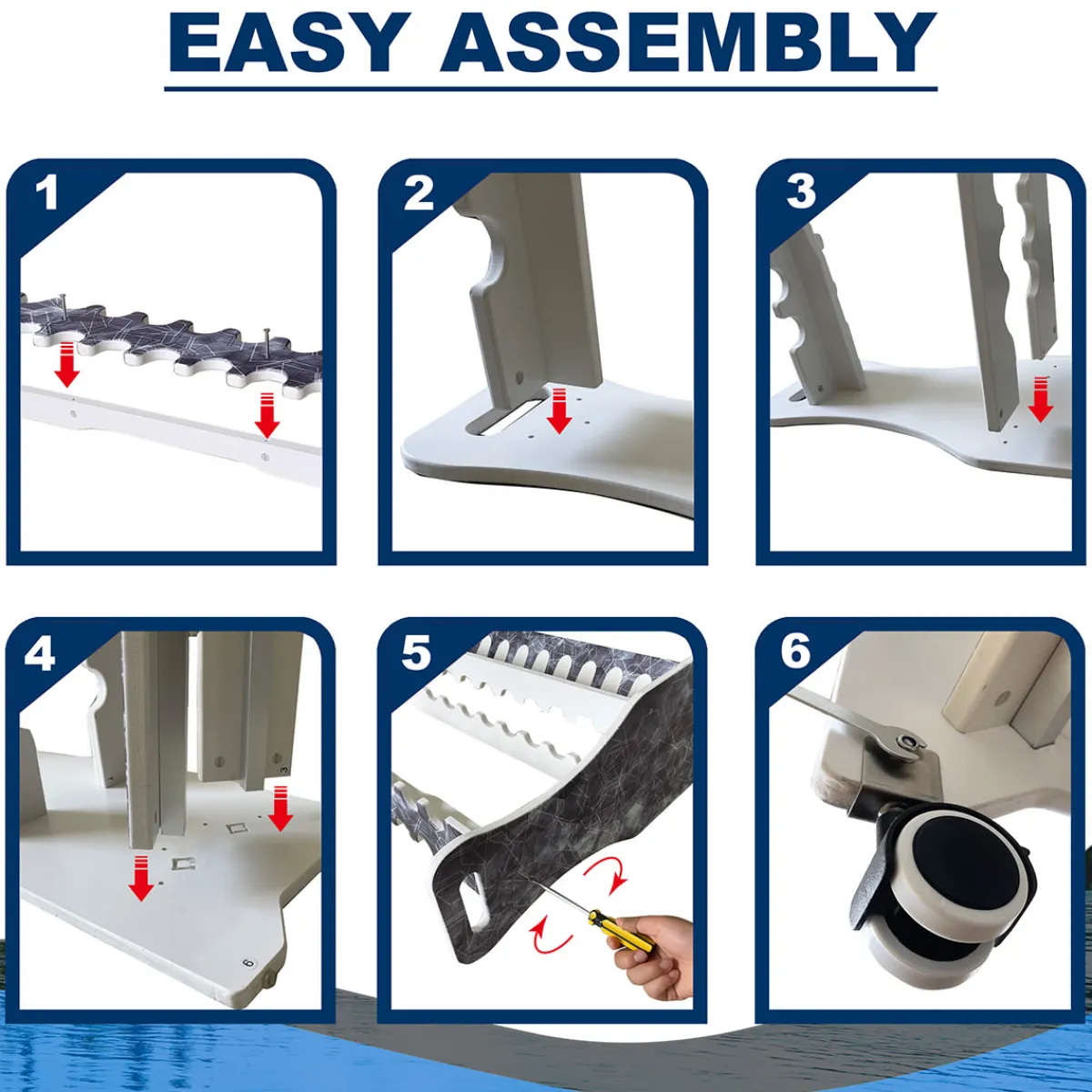 ReelSonar Inc Waterproof Rolling 16 Fishing Rod Rack