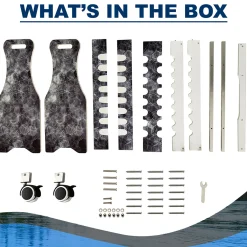ReelSonar Inc Waterproof Rolling 16 Fishing Rod Rack