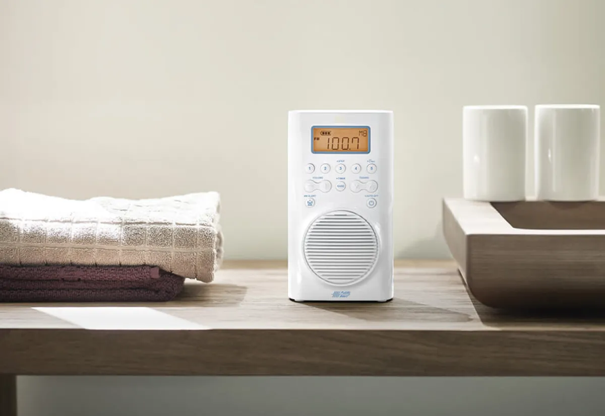 Sangean America, Inc. Waterproof Weather Alert Shower Radio