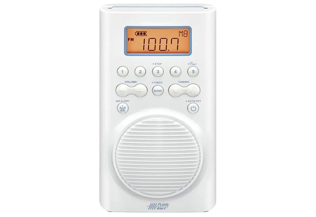 Sangean America, Inc. Waterproof Weather Alert Shower Radio