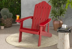 GoPlus (Costway) Weather Resistant Outdoor Adirondack Chair with Cup Holder