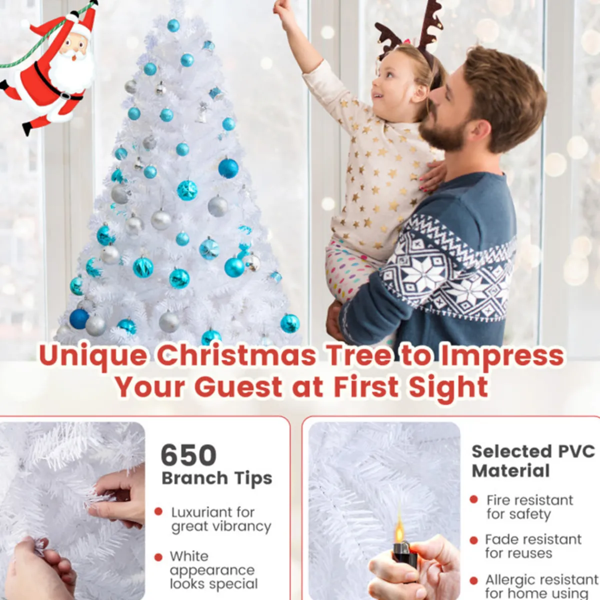 Village Lighting Company White Artificial Christmas Tree