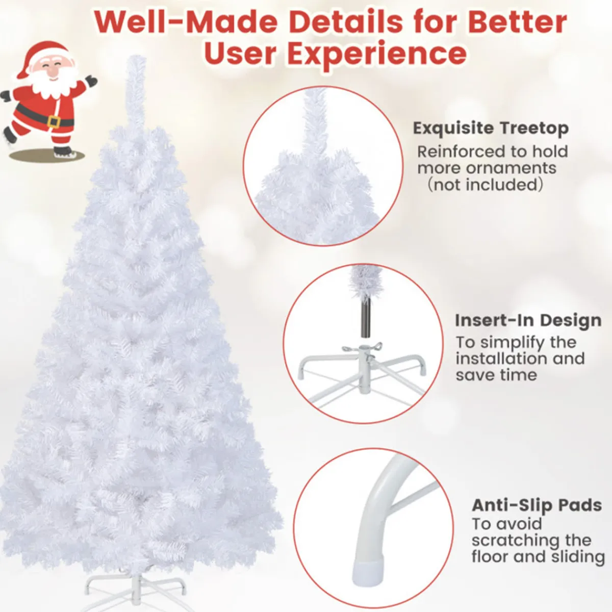 Village Lighting Company White Artificial Christmas Tree