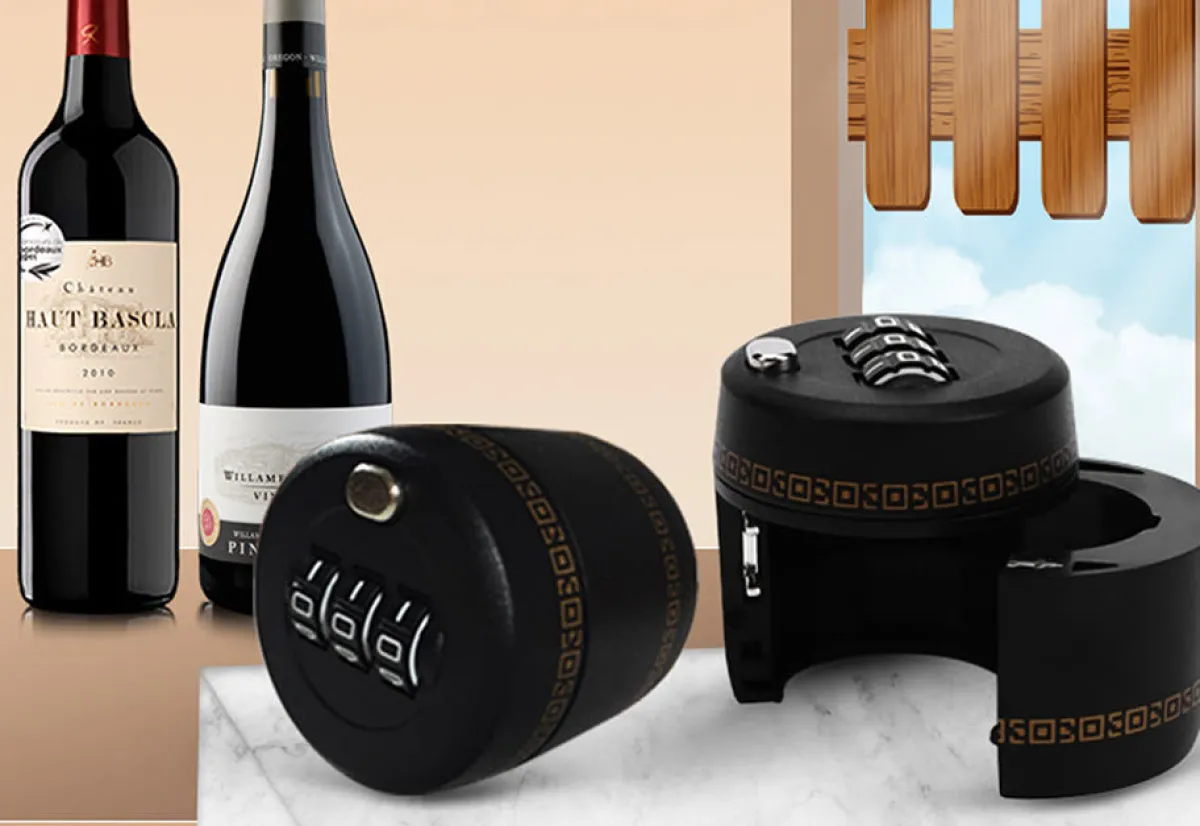 Posture Perfect LLC Wine Bottle Combination Locks (Set of 2)