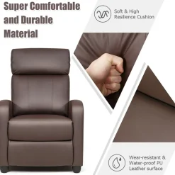 Sharper Image Wingback Massaging Recliner Chair