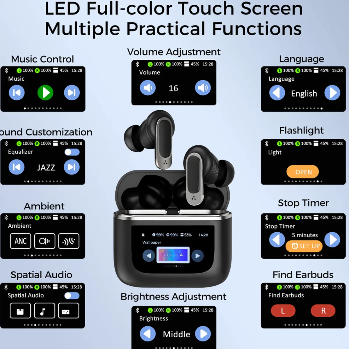 Twelve South, LLC Wireless Earbuds with Touchscreen Smart Case