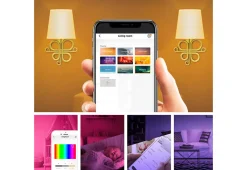 Vupoint Solutions, Inc. Wireless LED Wall Sconces (Set of 2)