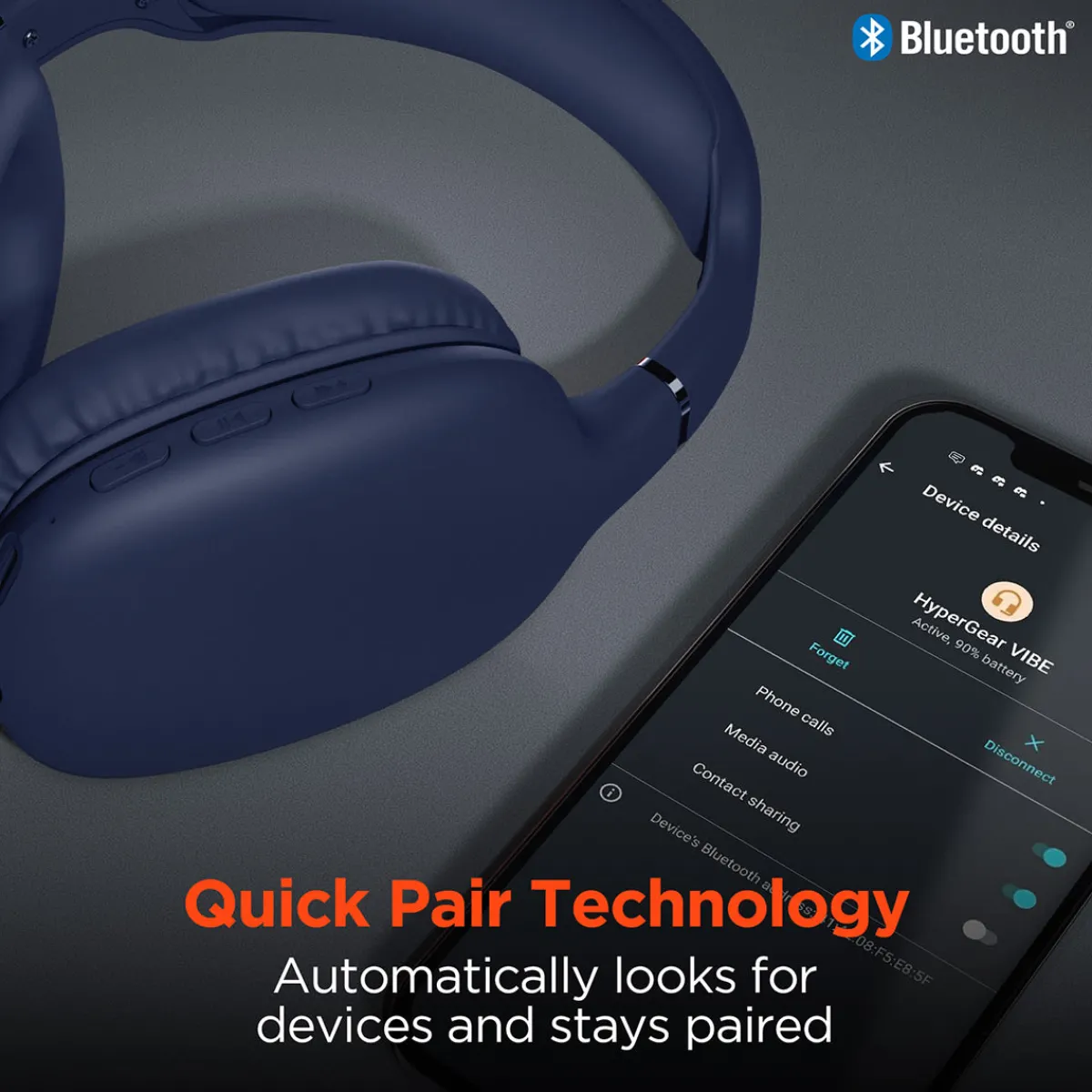 Jem Accessories, Inc. Wireless Over-the-Ear Headphones
