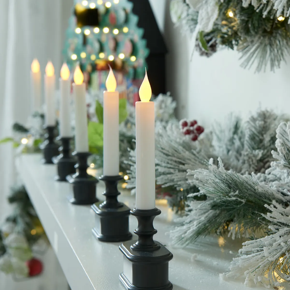 Camelot SI, LLC Wireless Sensor LED Window Candles (Set of 6)