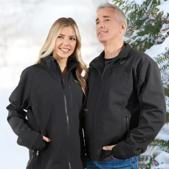 Sharper Image Women's Rechargeable Heated Softshell Jacket by