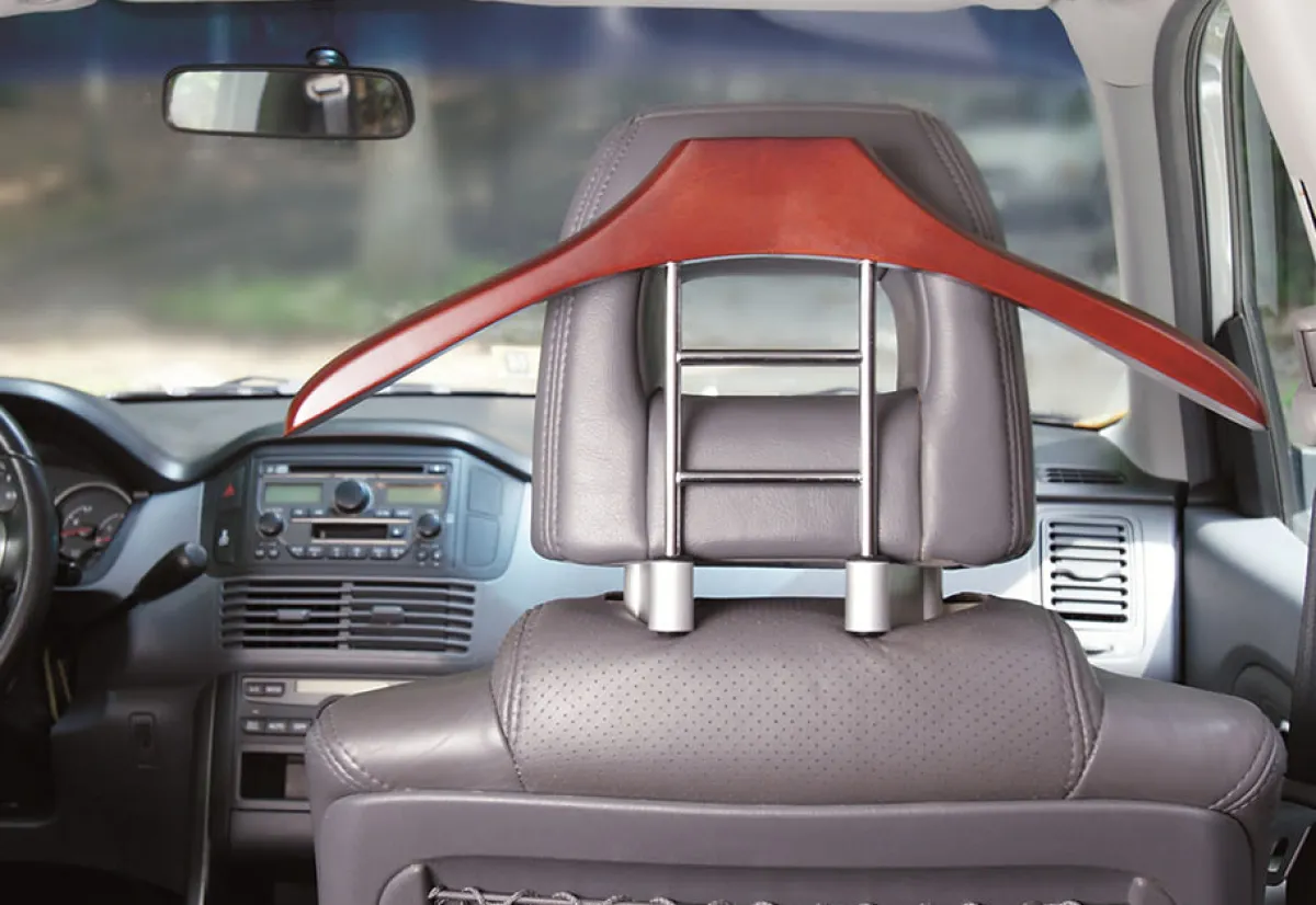 Maxsa Innovations Wood Hanger Car Valet