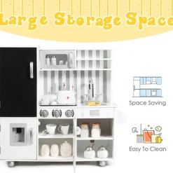 GoPlus (Costway) Wooden Pretend Play Kitchen with Sound