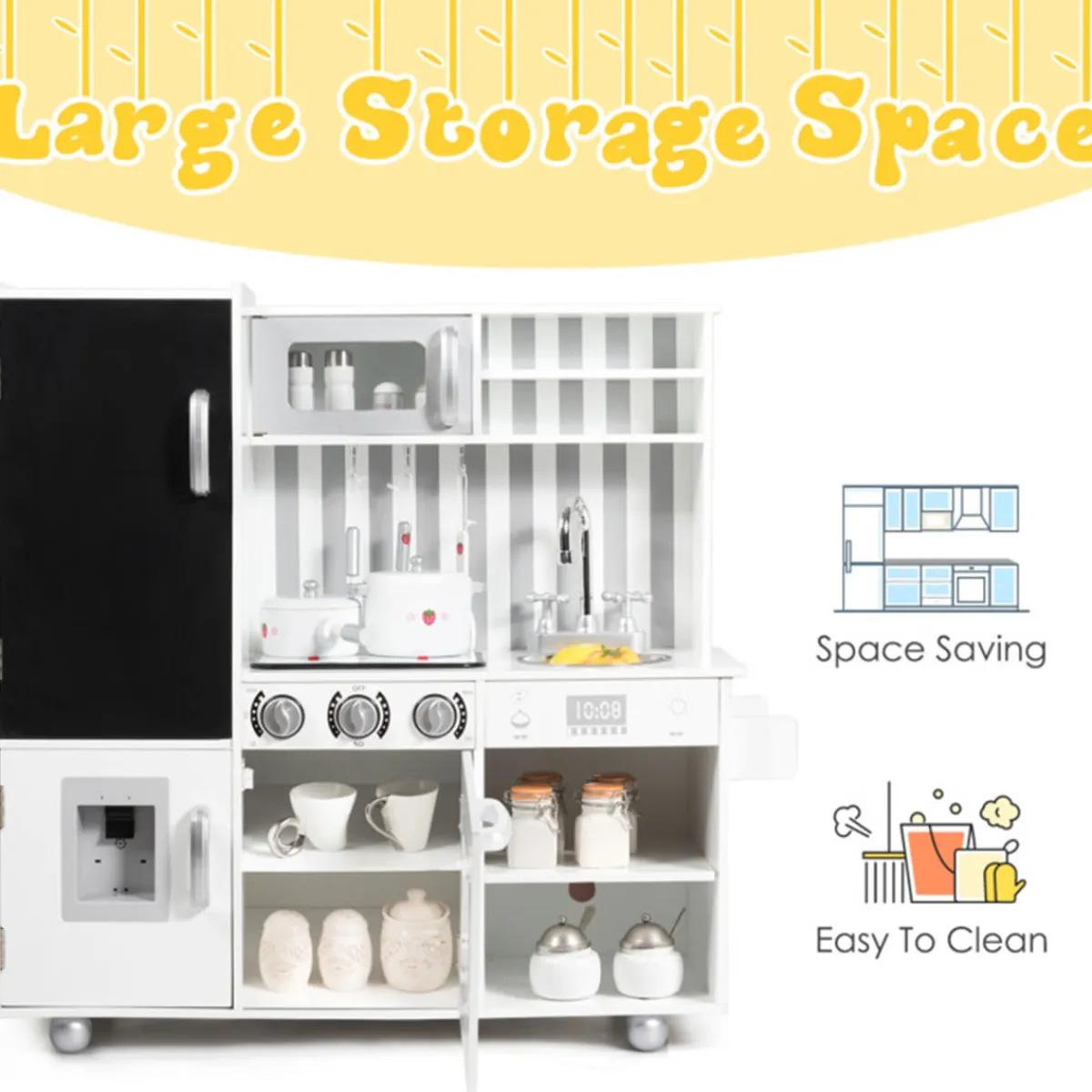 GoPlus (Costway) Wooden Pretend Play Kitchen with Sound
