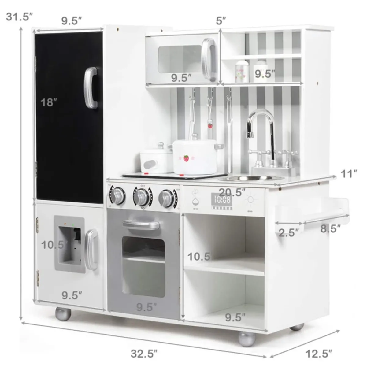 GoPlus (Costway) Wooden Pretend Play Kitchen with Sound