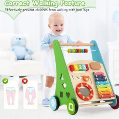 GoPlus (Costway) Wooden Push Walker Activity Center
