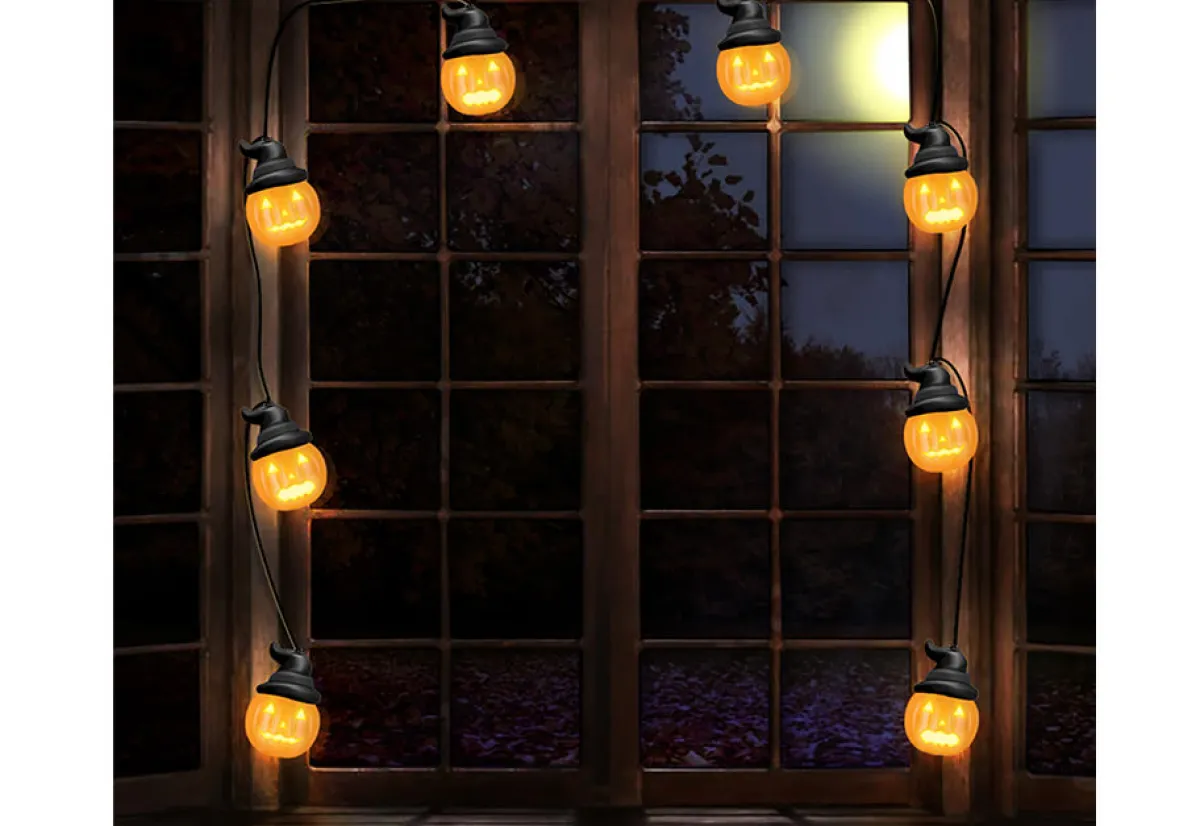 Mindscope Products Inc. 8' Animated Pumpkin String Lights