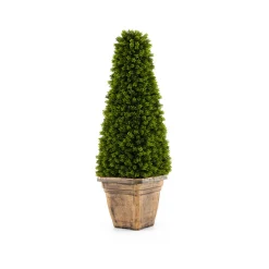 GoPlus (Costway) 3' Artificial Boxwood Topiary Tree with Cement Flowerpot
