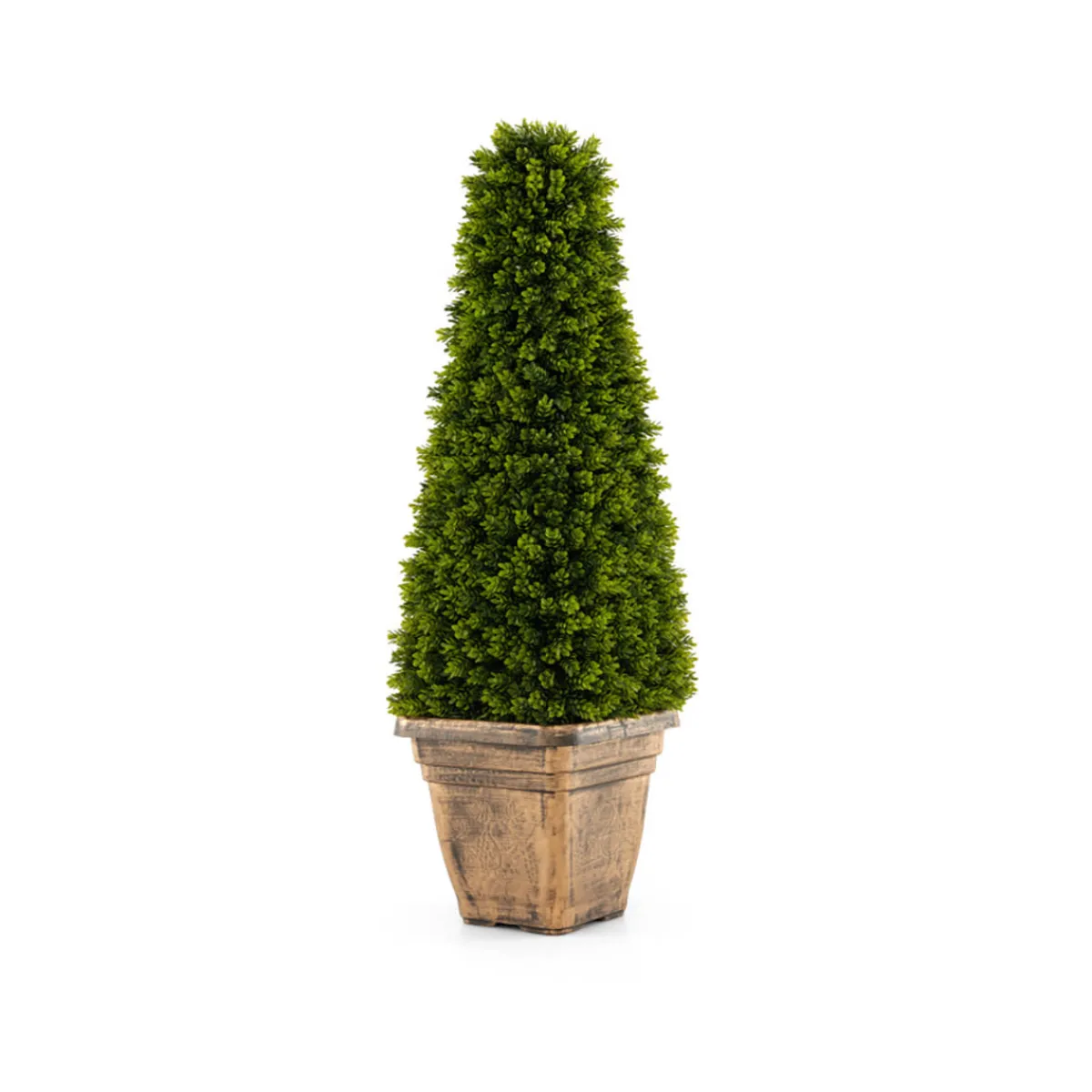 GoPlus (Costway) 3' Artificial Boxwood Topiary Tree with Cement Flowerpot