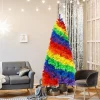 Village Lighting Company 7' Artificial Rainbow Hinged Christmas Tree