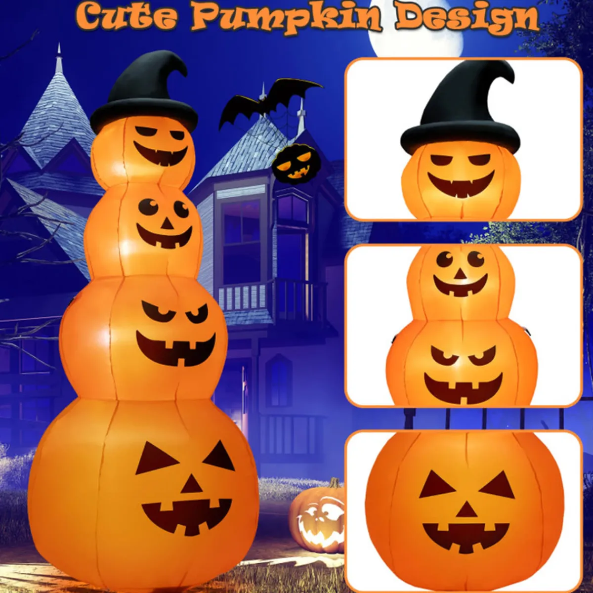 GoPlus (Costway) 8' Inflatable Halloween Pumpkin Stack