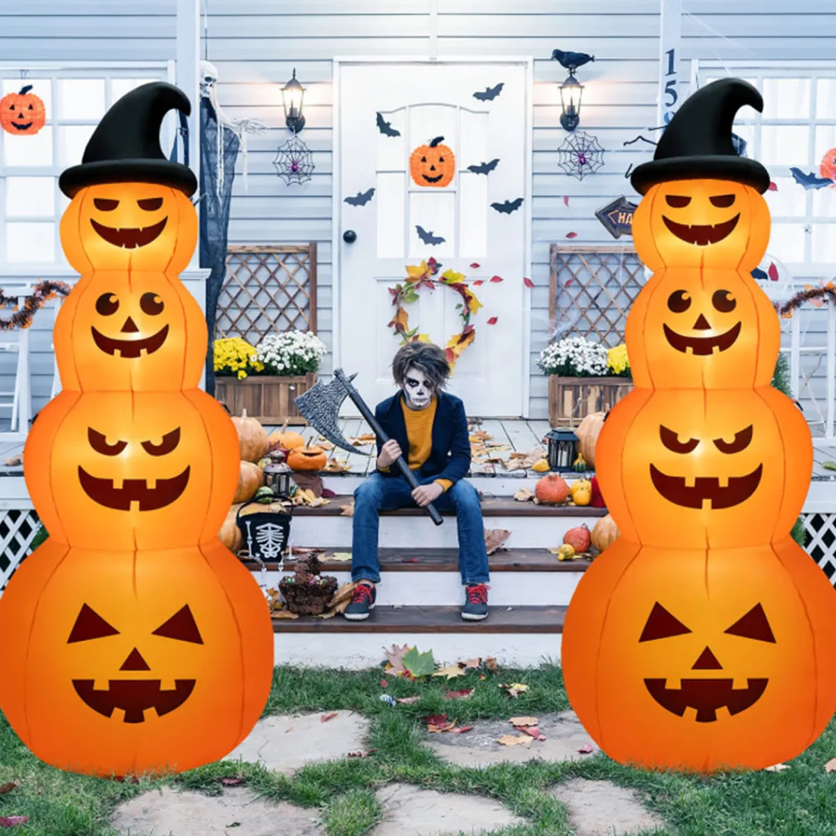 GoPlus (Costway) 8' Inflatable Halloween Pumpkin Stack