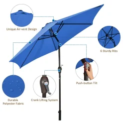 Sharper Image 9' Market Patio Table Umbrella