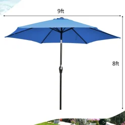 Sharper Image 9' Market Patio Table Umbrella