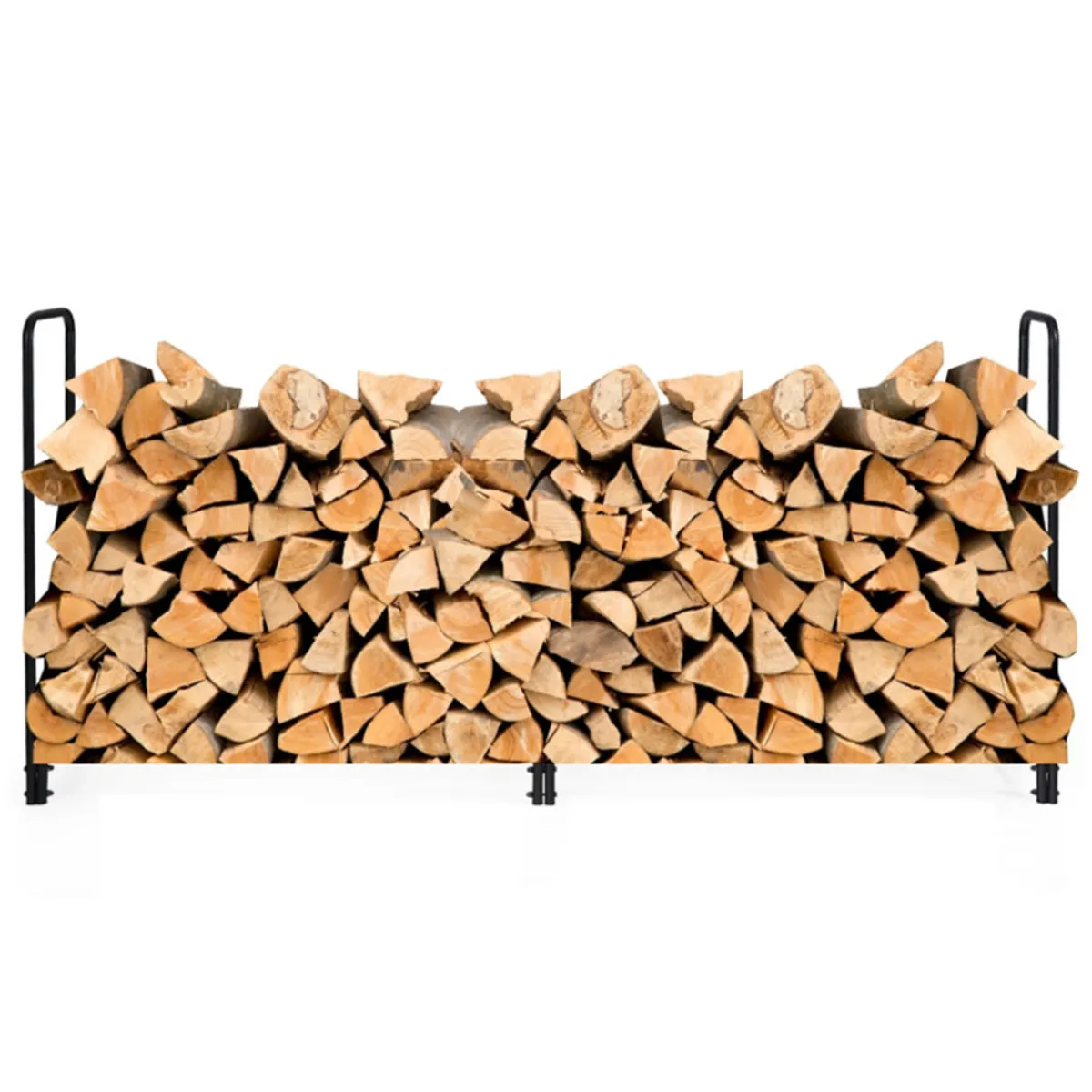 Shinerich International Inc 8' Outdoor Steel Firewood Log Rack