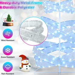 Village Lighting Company 7' Pre-Lit Spiral Christmas Tree Decoration