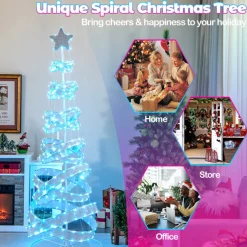 Village Lighting Company 7' Pre-Lit Spiral Christmas Tree Decoration
