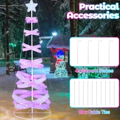 Village Lighting Company 7' Pre-Lit Spiral Christmas Tree Decoration