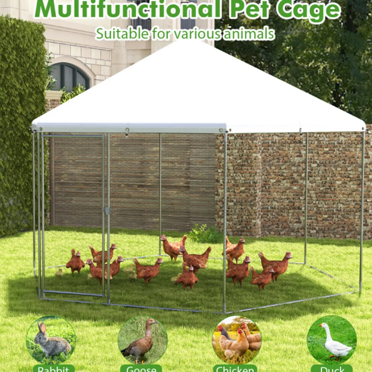 GoPlus (Costway) 13' Wire Mesh Hexagonal Chicken Coop