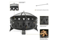 Shinerich International Inc 30'' Antique Wood-Burning Fire Pit