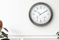 LaCrosse Technology, Ltd. 18'' Atomic Outdoor Clock with Thermometer and Humidity