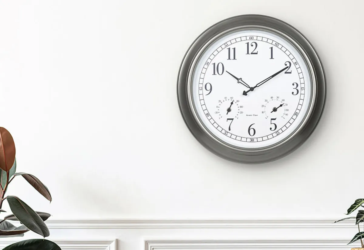 LaCrosse Technology, Ltd. 18'' Atomic Outdoor Clock with Thermometer and Humidity