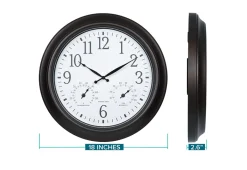 LaCrosse Technology, Ltd. 18'' Atomic Outdoor Clock with Thermometer and Humidity