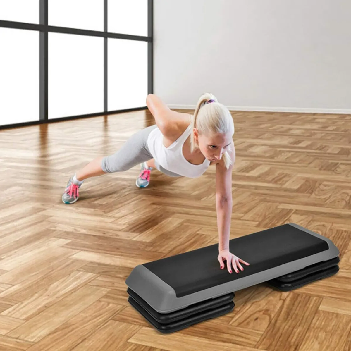 Teleshop Inc. 43'' Height Adjustable Fitness Aerobic Step Platform