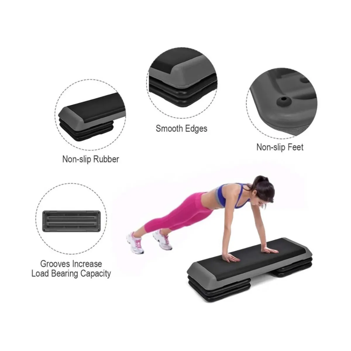 Teleshop Inc. 43'' Height Adjustable Fitness Aerobic Step Platform