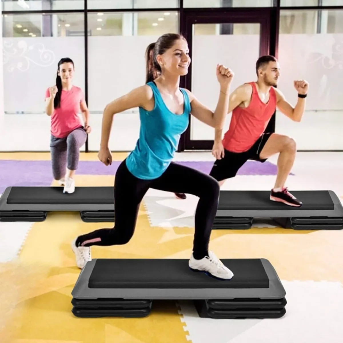 Teleshop Inc. 43'' Height Adjustable Fitness Aerobic Step Platform