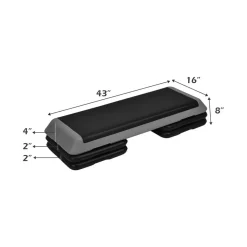 Teleshop Inc. 43'' Height Adjustable Fitness Aerobic Step Platform