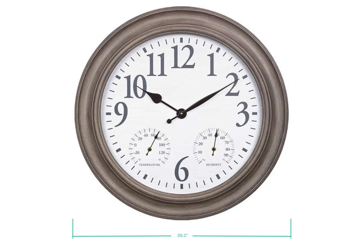 LaCrosse Technology, Ltd. 26.2'' Indoor/Outdoor Wall Clock