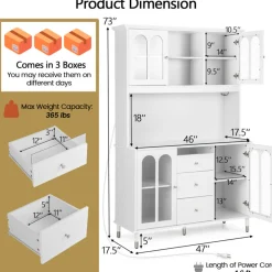 GoPlus (Costway) 73'' Kitchen Pantry Storage Cabinet